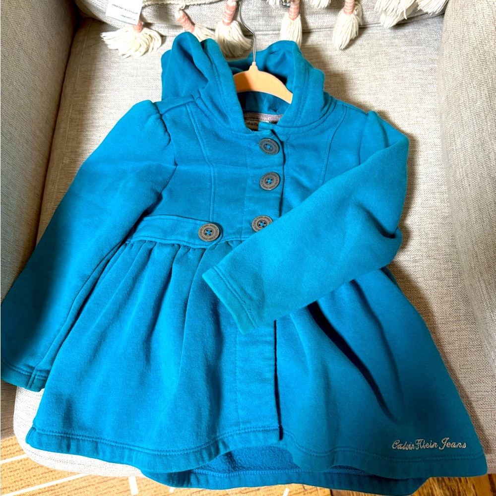 24 mo Calvin klein peplum hooded jacket